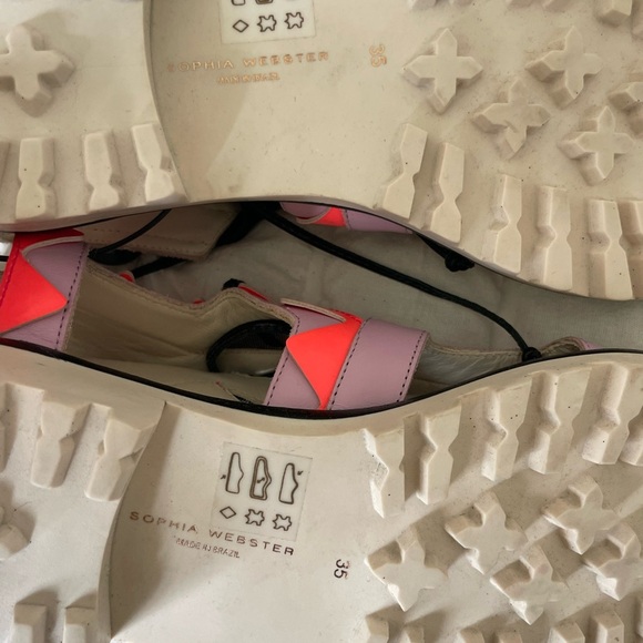 Sophia Webster Neon Sandals with Ankle Strap - Picture 8 of 10